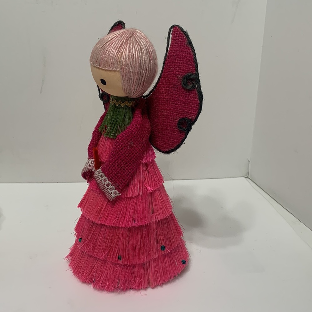 Pink hair angel holiday decor Vintage - Picture 5 of 17